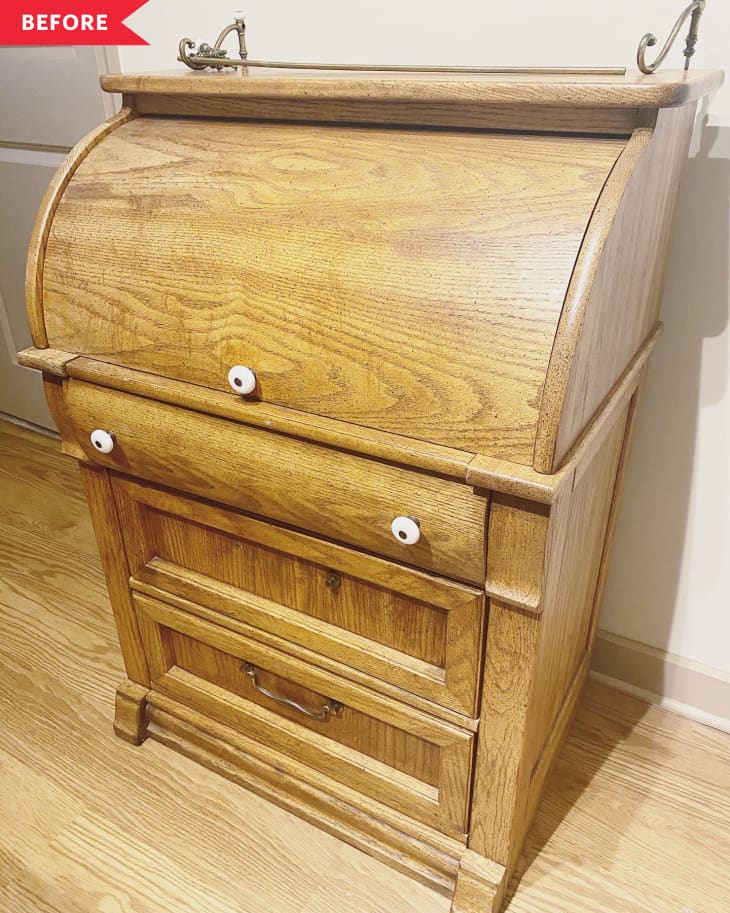 Roll Top Desk Redo Before and After Photos Apartment Therapy